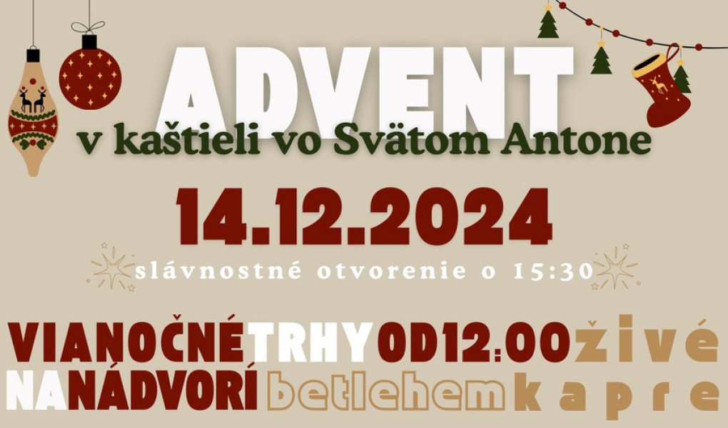 ADVENT V KAŠTIELI - vianočné minitrhy