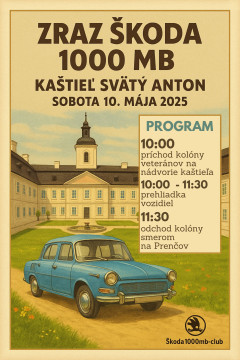 Zraz Klubu zberateľov automobilov Škoda 1000 MB na Slovensku